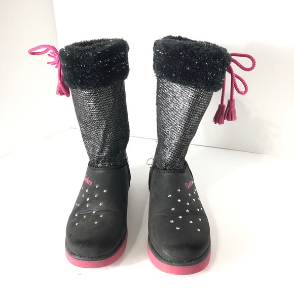 Sketchers Twinkle Toes Light Up Black Pink Boot. Size 4. Classy Rare - Picture 6 of 9